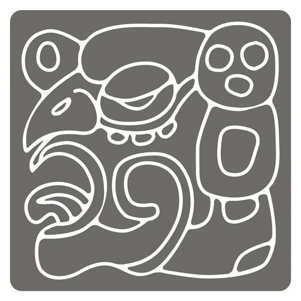 Монохромний значок з американських індіанців реліквії Дінгбати символів — стоковий вектор