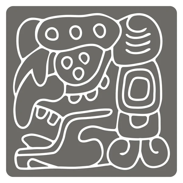 Icono monocromo con personajes indios americanos reliquias dingbats — Vector de stock