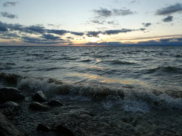 日没時の海の風景 — ストック写真