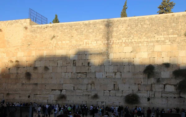 Δυτικό Τείχος Στην Παλιά Πόλη Ιερουσαλήμ Ισραήλ — Φωτογραφία Αρχείου