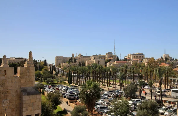 Blick Auf Jerusalem Von Der Mauer Der Altstadt — Stockfoto