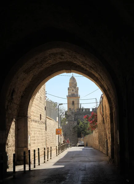 Straat Van Oude Stad Jeruzalem Israël — Stockfoto