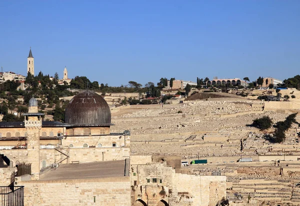Uitzicht Olijfberg Jeruzalem Israël — Stockfoto