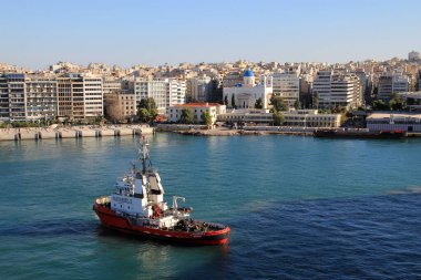 Yunanistan 'daki Pire Limanı' na bak 