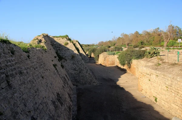 Ruina del muro de Cesaria, Israel — Foto de Stock