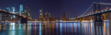 Manhattan Bridge gece inanılmaz çekim