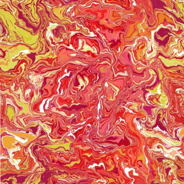 Soyut, pürüzsüz desen. Sıvı mermer dalga renkli sanat arkaplan dokusu. Kumaş, kapak, broşür, poster, düğün davetiyesi, zemin, duvar, ambalaj kağıdı için iyi. Kırmızı, sarı, bordo.