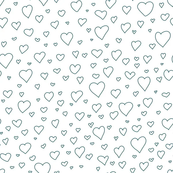 Valentine Day Mother Day Hand Drawn Doodle Seamless Pattern Marker — Stock Photo, Image