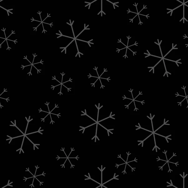 Padrão Natal Sem Costura Doodle Com Mão Aleatória Desenhado Snowflakes — Fotografia de Stock