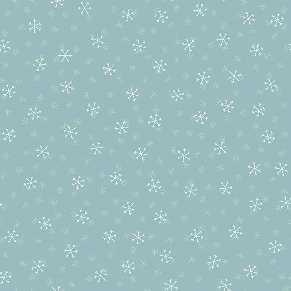 Bezešvé Vánoční Vzor Čmáranice Ručně Kreslené Sněhové Vločky Balící Papír — Stock fotografie