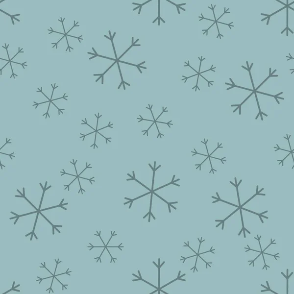 手のランダムな描かれた雪のフレークとシームレスなクリスマスパターンのドア プレゼントのための包装紙 面白い繊維生地の印刷 デザイン 食品包装 ラスターコピー スカイグレー ライラック — ストック写真