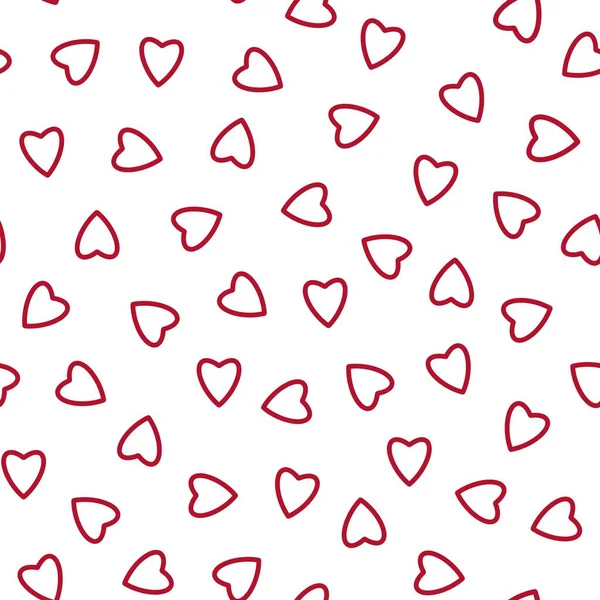 Simple Hearts Seamless Pattern Endless Chaotic Texture Made Tiny Heart — Stock Photo, Image