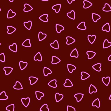 Basit, pürüzsüz bir kalıp, küçük kalp siluetlerinden yapılmış sonsuz kaotik doku. Sevgililer Günü, anneler günü geçmişi. Paskalya, düğün, hatıra defteri, hediye paketleme kağıdı, tekstil için harika..