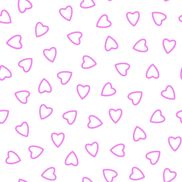 Einfache Herzen Nahtloses Muster Endlose Chaotische Textur Aus Winzigen Herzen — Stockfoto
