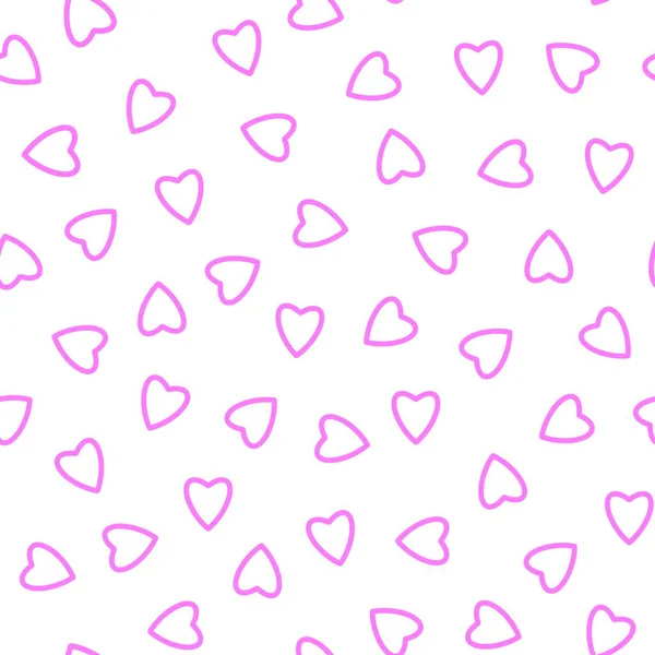 Simple Hearts Seamless Pattern Endless Chaotic Texture Made Tiny Heart — стоковое фото