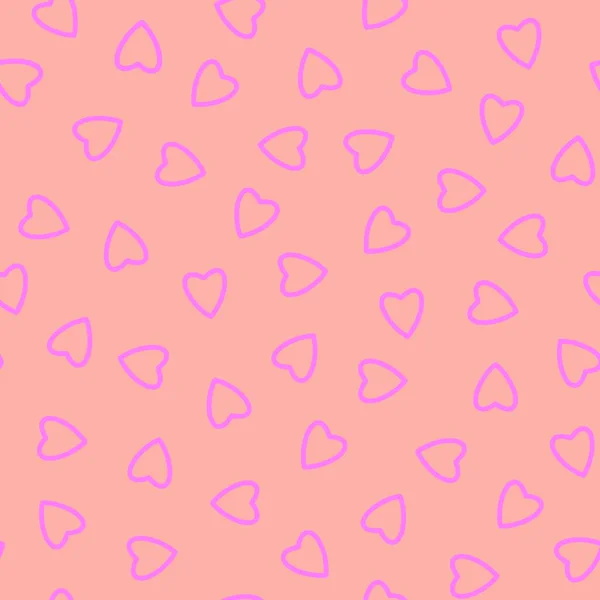 Simple Hearts Seamless Pattern Endless Chaotic Texture Made Tiny Heart — стоковое фото