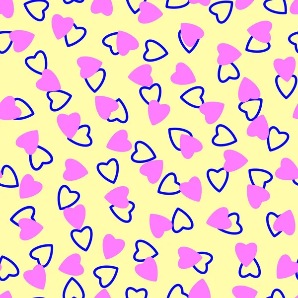 Simple Hearts Seamless Pattern Endless Chaotic Texture Made Tiny Heart — стоковое фото