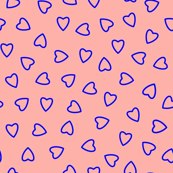 Simple Hearts Seamless Pattern Endless Chaotic Texture Made Tiny Heart — Stock Photo, Image