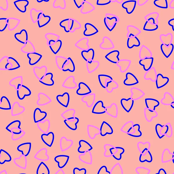 Simple Hearts Seamless Pattern Endless Chaotic Texture Made Tiny Heart — стоковое фото