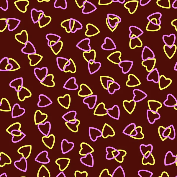 Simple Heart Seamless Pattern Endless Chaotic Texture Made Tiny Heart — стоковое фото