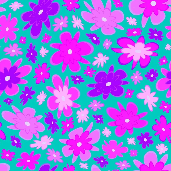 Trendy Fabric Pattern Miniature Flowers Summer Print Fashion Design Motifs — Stock Photo, Image