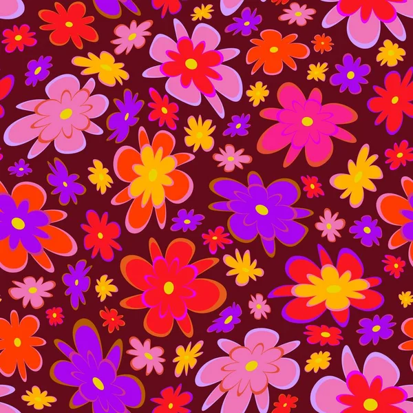 Trendy Fabric Pattern Miniature Flowers Summer Print Fashion Design Motifs — 스톡 사진