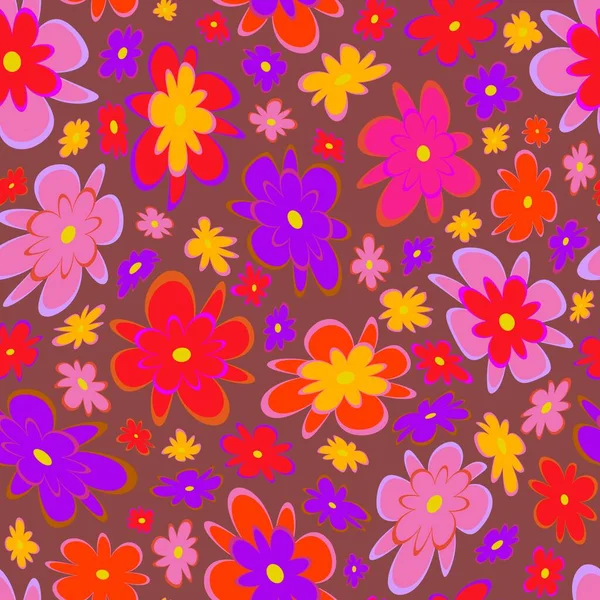 Trendy Fabric Pattern Miniature Flowers Summer Print Fashion Design Motifs — Stock Photo, Image