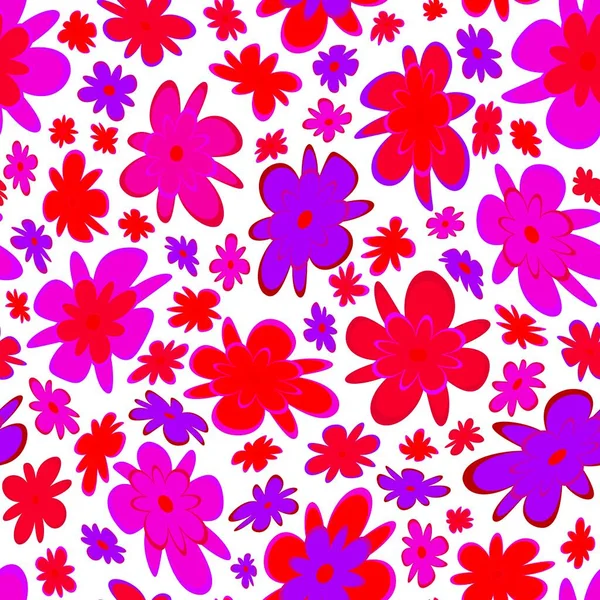 Trendy Fabric Pattern Miniature Flowers Summer Print Fashion Design Motifs — Stock Photo, Image