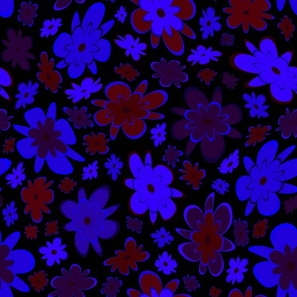 Trendy Fabric Pattern Miniature Flowers Summer Print Fashion Design Motifs — 스톡 사진