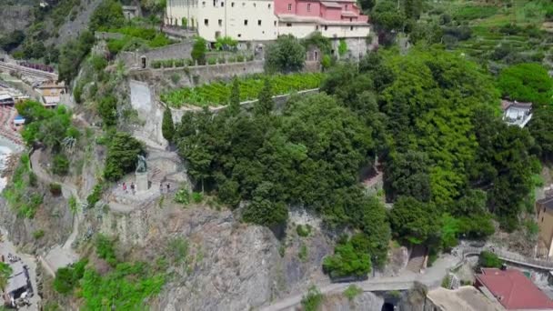 Monterosso Provinsen Spezia Som Del Regionen Ligurien Panoramautsikt Över Arkitekturen — Stockvideo