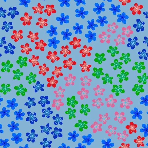 Nahtloses Muster Mit Blühender Japanischer Kirschsakura Für Stoff Verpackung Tapete — Stockfoto