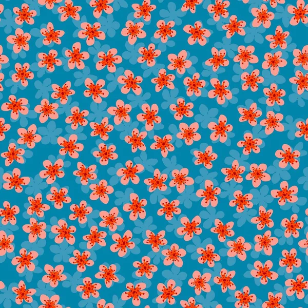 Kumaş, ambalaj, duvar kağıdı, tekstil dekoru, tasarım, davetiyeler, baskı, hediye paketi ve imalat için Japon kirazlı sakura ile kusursuz desen. Gri arkaplanda pembe çiçekler