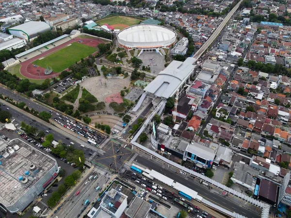 Jakarta Indonesien November 2020 Luftaufnahme Jakarta International Velodrom Building Ist — Stockfoto