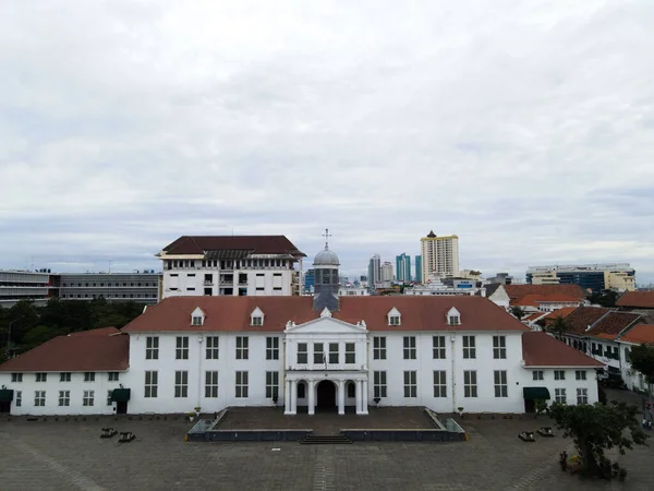 Vista Aérea Museo Fatahilah Ciudad Vieja Yakarta Indonesia Con Paisaje —  Fotos de Stock