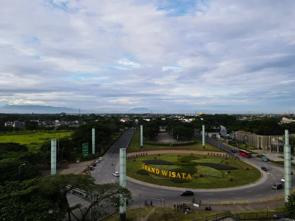 Grandwisata Bekasi Nin Hava Manzarası Builidings Park Bekasi Şehir Manzaralı — Stok fotoğraf