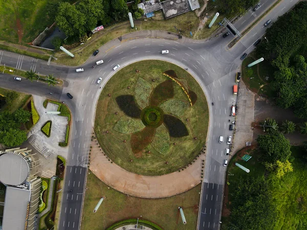 Flygfoto Grandwisata Bekasi Builidings Park Rondell Bakgrund Jakarta Indonesien December — Stockfoto