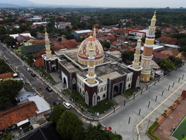 Masjid Agung Imam Panorama Pemandangan Masjid Terbesar Majalengka Ramadan Dan — Stok Foto