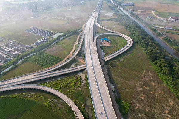 Vista Aérea Novo Estaleiro Construção Estradas Bekasi Bekasi Indonésia Abril — Fotografia de Stock