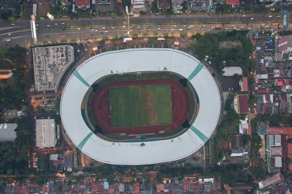 Aerial View Stadion Terbesar Bekasi Dari Drone Bekasi Indonesia April — Stok Foto