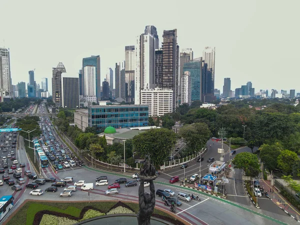 Jakarta Indonesia May 2021 Aerial View Youth Advancement Monument Known — Stock Photo, Image