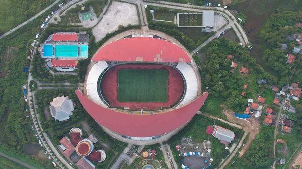 Letecký Pohled Shora Dolů Krásnou Scenérii Stadionu Wibawa Mukti Při — Stock fotografie