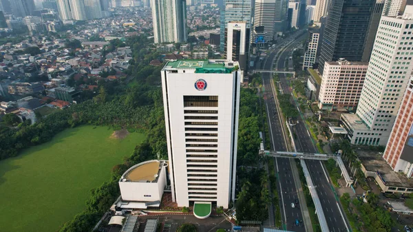 Aerial View Tiga Roda Building Sudirman Street Jakarta Indonesia May — Stock Photo, Image