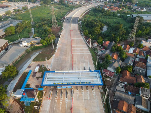Vista Aérea Sobre Novo Estaleiro Construção Estradas Bekasi Indonésia Maio — Fotografia de Stock