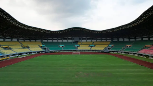 Vista Aérea Cima Para Baixo Bela Paisagem Estádio Patriot Bekasi — Fotografia de Stock