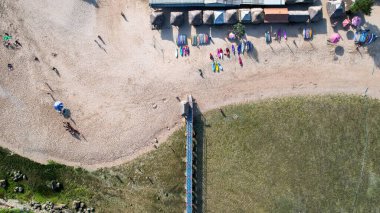 Drini Gunungkidul plajının hava manzarası, Yogyakarta. Merkez Java, Endonezya, 1 Temmuz 2021