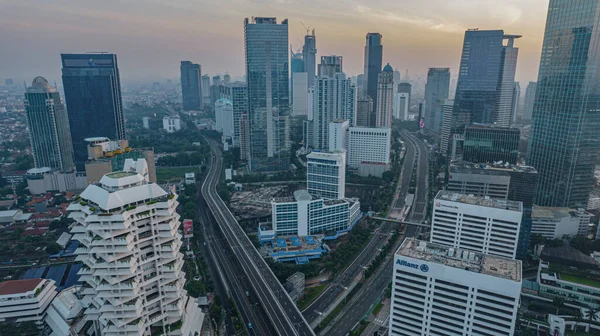 Asya Nın Gayrimenkul Ticareti Konsepti Panoramik Modern Şehir Manzarası Gündoğumu — Stok fotoğraf