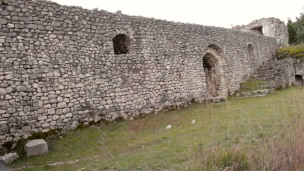 Restos Castelo Normando Aldeia Civita Superiore Bojano Construído Século Pelos — Vídeo de Stock