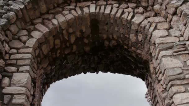 Pozůstatky Normanského Hradu Vesnici Civita Superiore Bojanu Postaveného Století Normany — Stock video