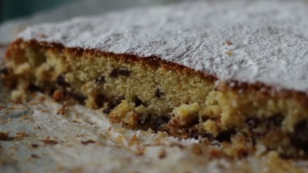 초콜릿 케이크는 로만든 부드럽고 후식으로 나폴리의 티에라 요리에 사용되는 것으로 — 비디오