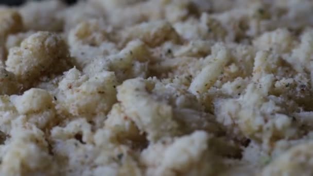 Couve Flor Gratin Prato Vegetariano Cozido Forno Microondas — Vídeo de Stock